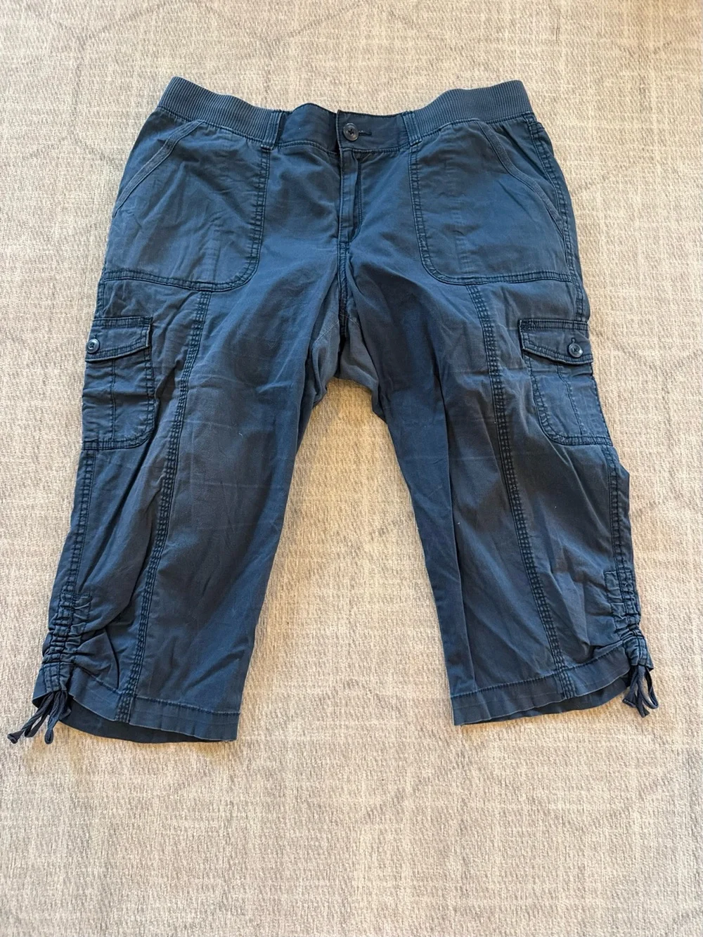 Sonoma Goods for Life Cargo Capri Pants Navy Blue Size 14 Utility